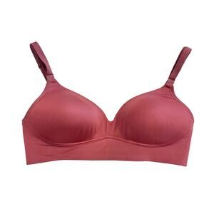 Warners All You Need Lightly Lined Wireless BRA 34C Rose Pink T-Shirt Smoothing